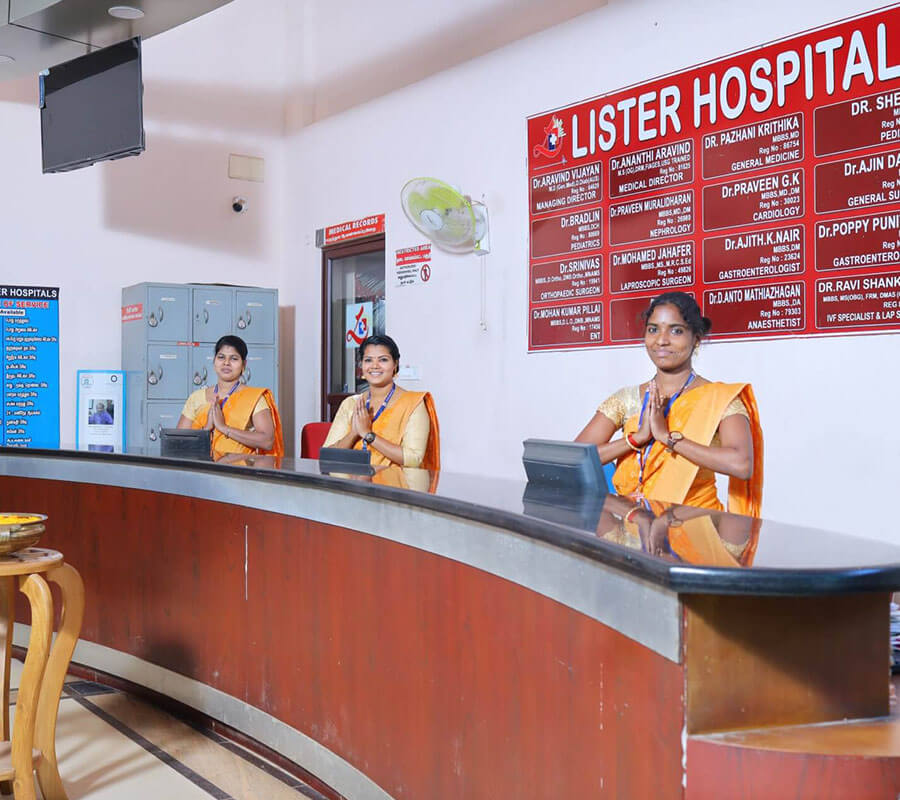Lister Hospitals Marthandam Reception Section