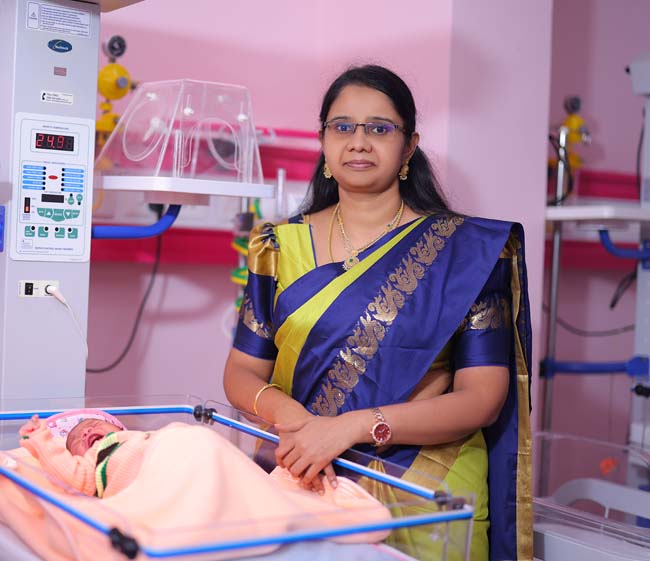 Dr. Ananthi Aravind with New Born Baby at Lister Hospitals